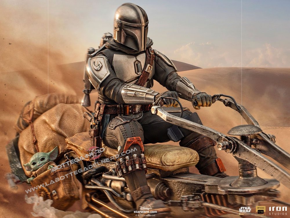 Star Wars The Mandalorian - Deluxe 1/10 Mandalorian on Speederbike 45cm - immagine 6