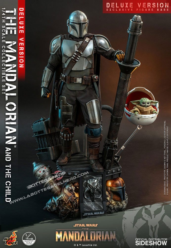 Star Wars The Mandalorian - 2-Pack 1/4 Mandalorian & Child Deluxe 46cm - immagine 2