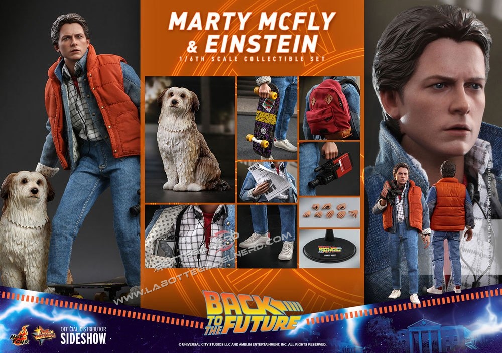 Back To The Future - Action Figures Marty McFly & Einstein Exclusive 28cm - immagine 11