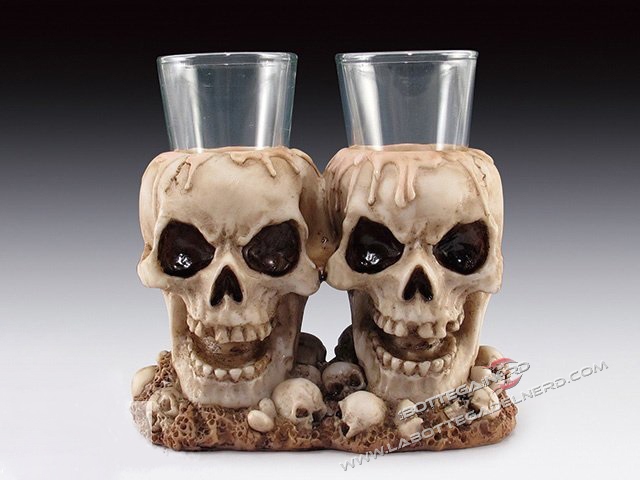 DARK GOTHIC - Tête-à-tête Teschi bicchieri in vetro - immagine 2