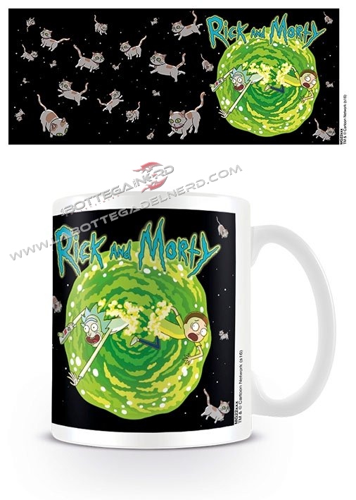TAZZA IN CERAMICA - RICK & MORTY Mug Floating Cat Dimension - immagine 2