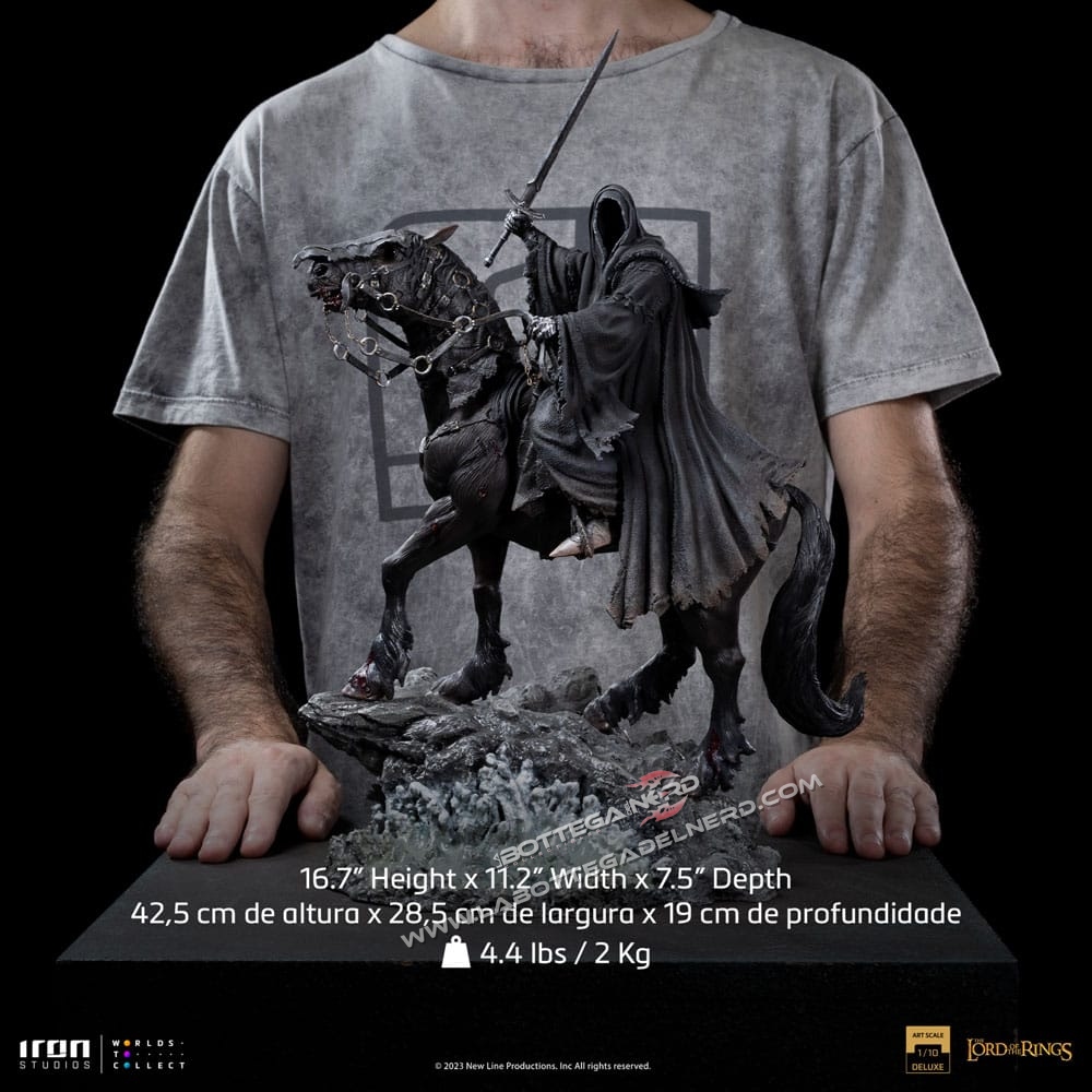 Lord Of The Rings - Deluxe Statue 1/10 Nazgul on Horse 42cm - immagine 12