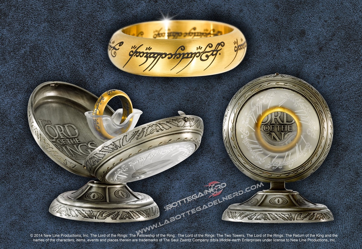 Replica unico anello "IL SIGNORE DEGLI ANELLI" (placcato oro)