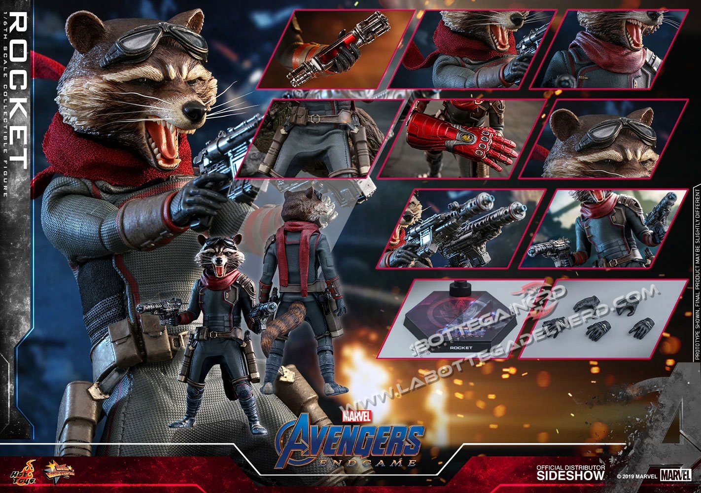 Avengers: Endgame - Action Figure Rocket 16cm - immagine 7