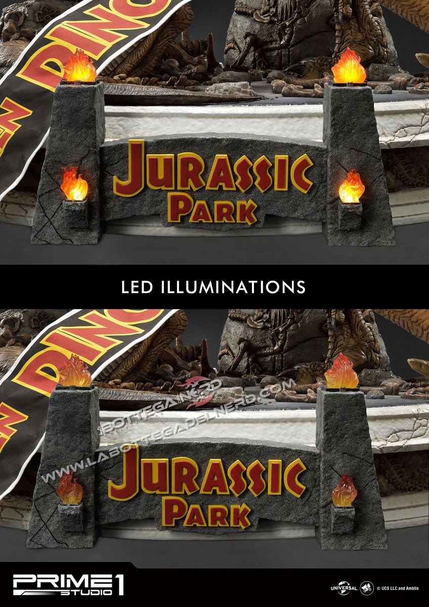 Jurassic Park - Statua 1/8 T-Rex vs Velociraptors 65cm - immagine 8