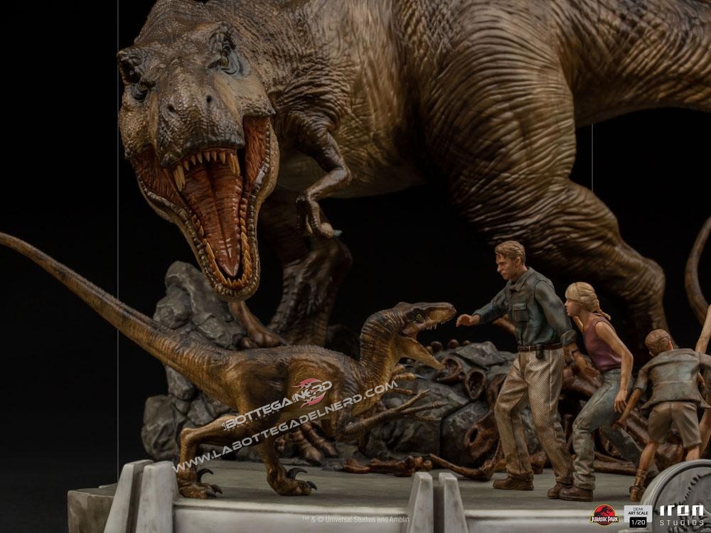 Jurassic Park - Demi Art Scale Statua 1/20 The Final Scene 48cm - immagine 3