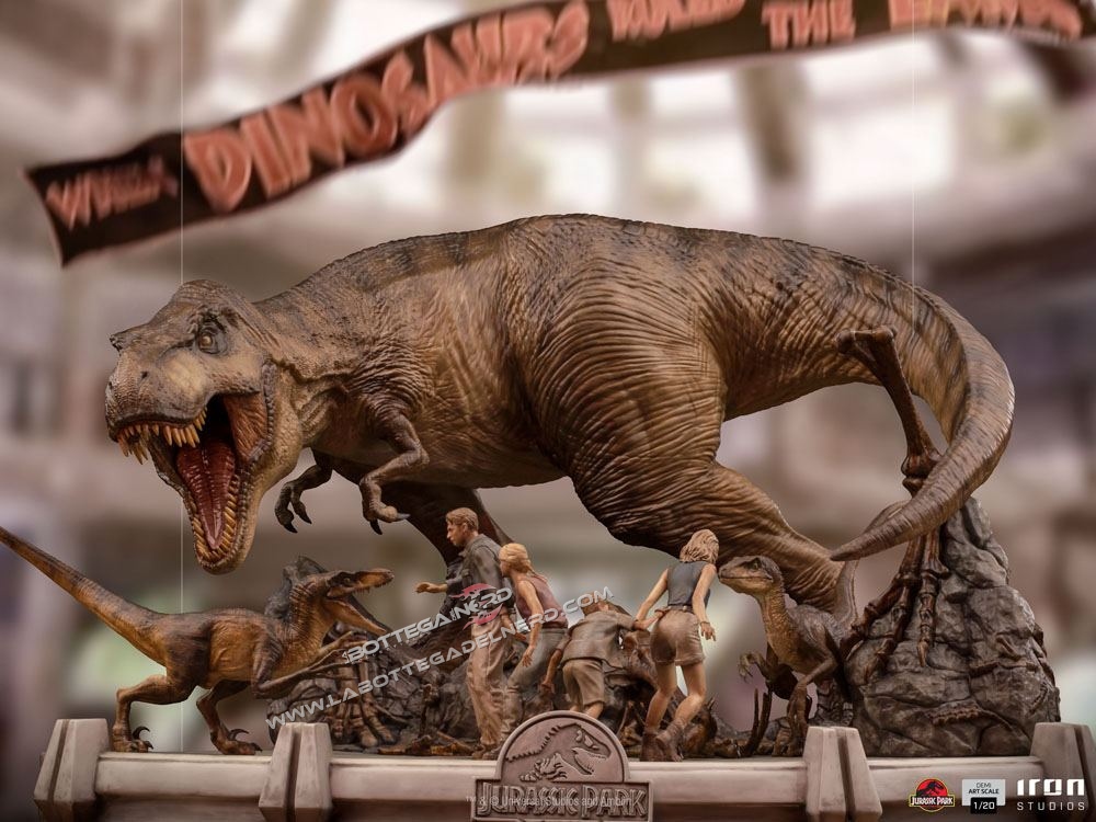 Jurassic Park - Demi Art Scale Statua 1/20 The Final Scene 48cm - immagine 7