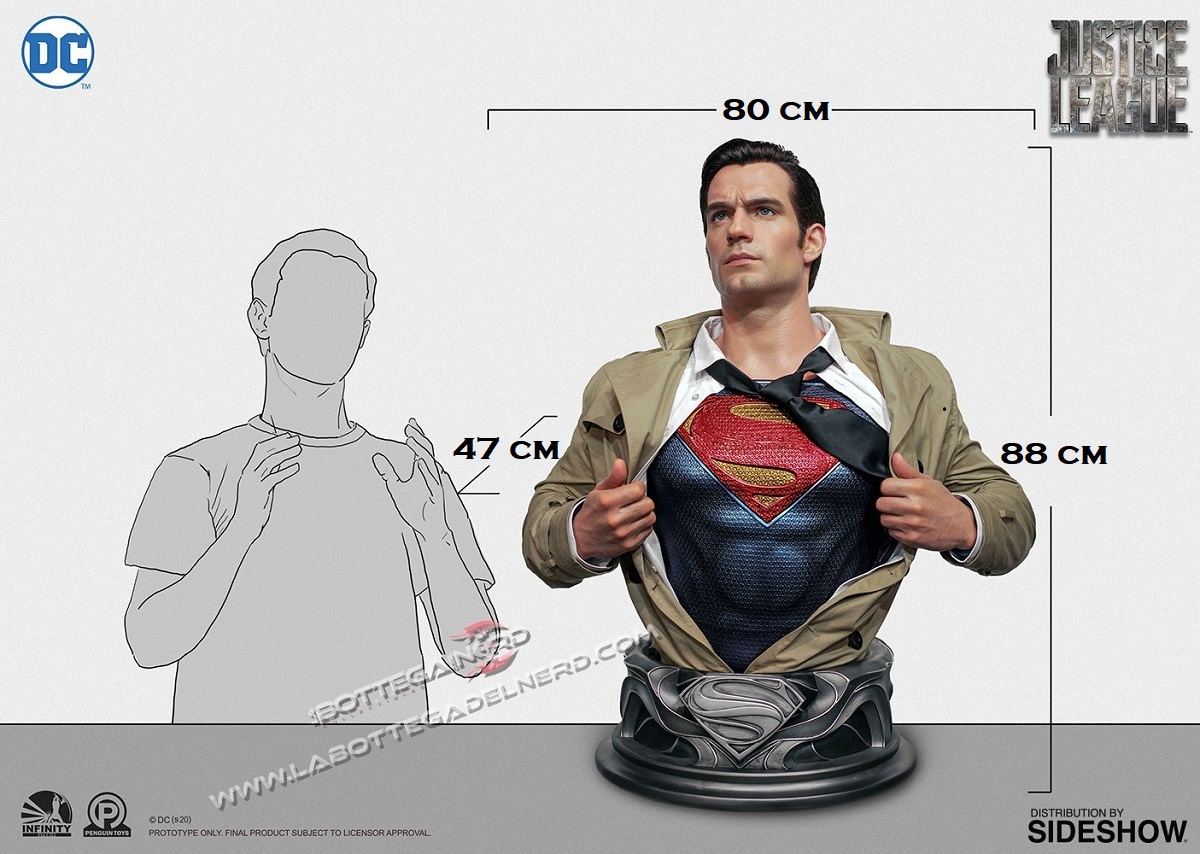 DC Comics: Justice League - Superman Life Sized Bust 88cm - immagine 13