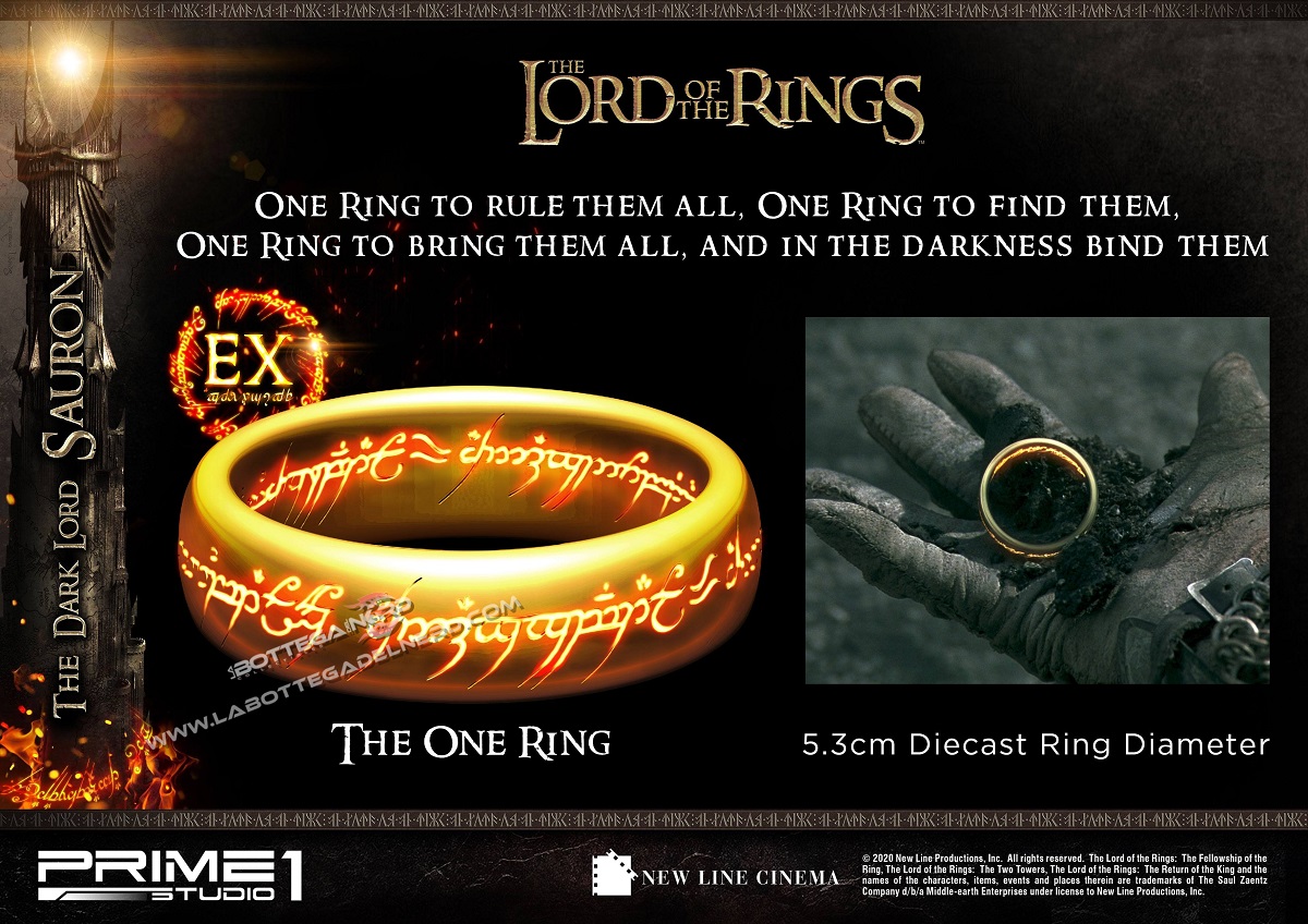Lord of the Rings - Statua 1/4 The Dark Lord Sauron 109cm - immagine 3