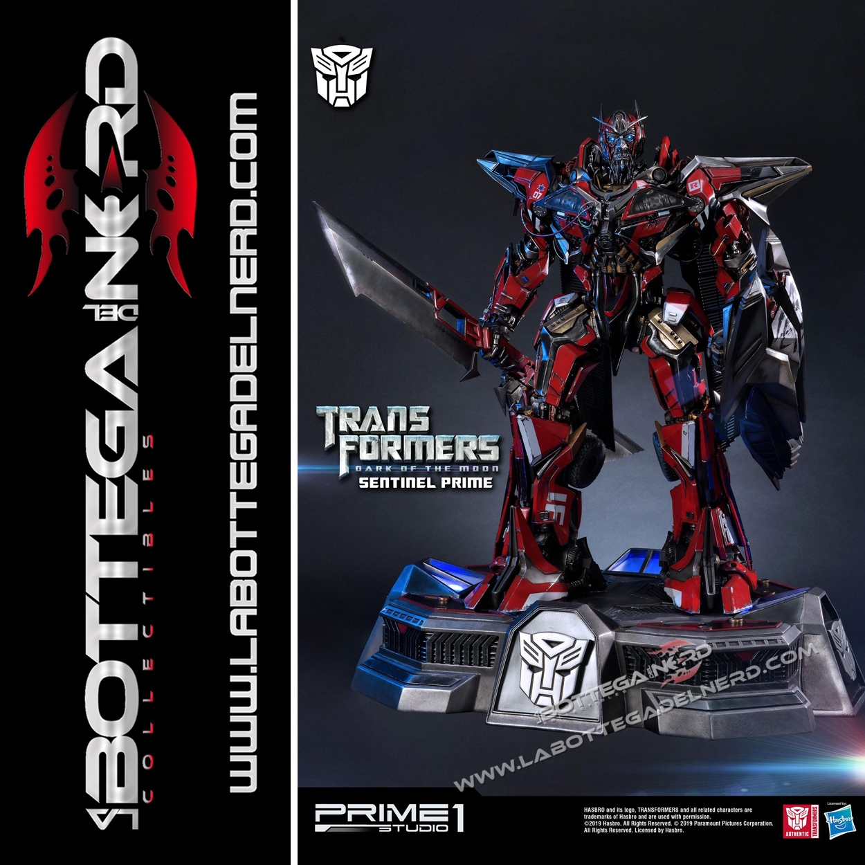 Transformers: Dark of the Moon - Statua Sentinel Prime 73cm