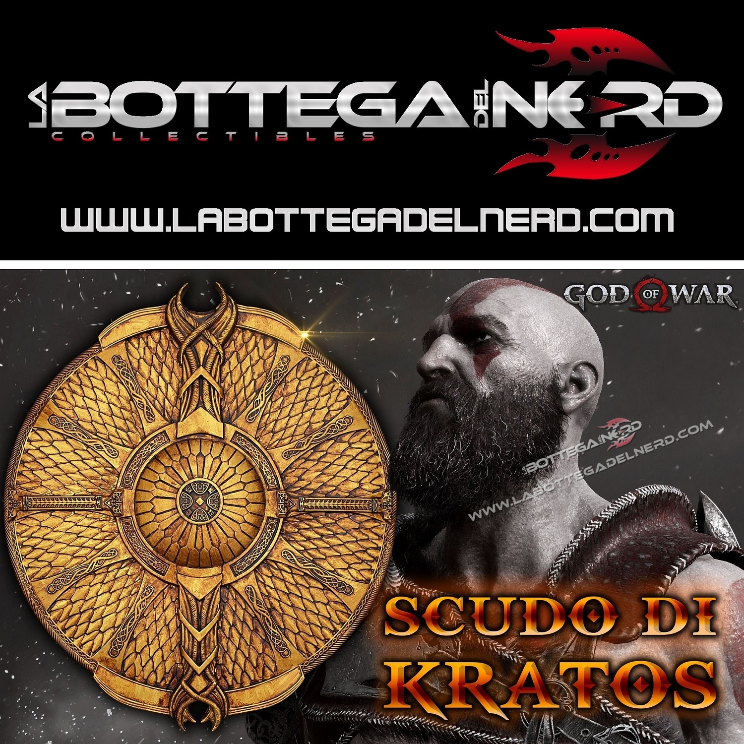 God of War 4 - Replica Exclusive Scudo di Kratos 1