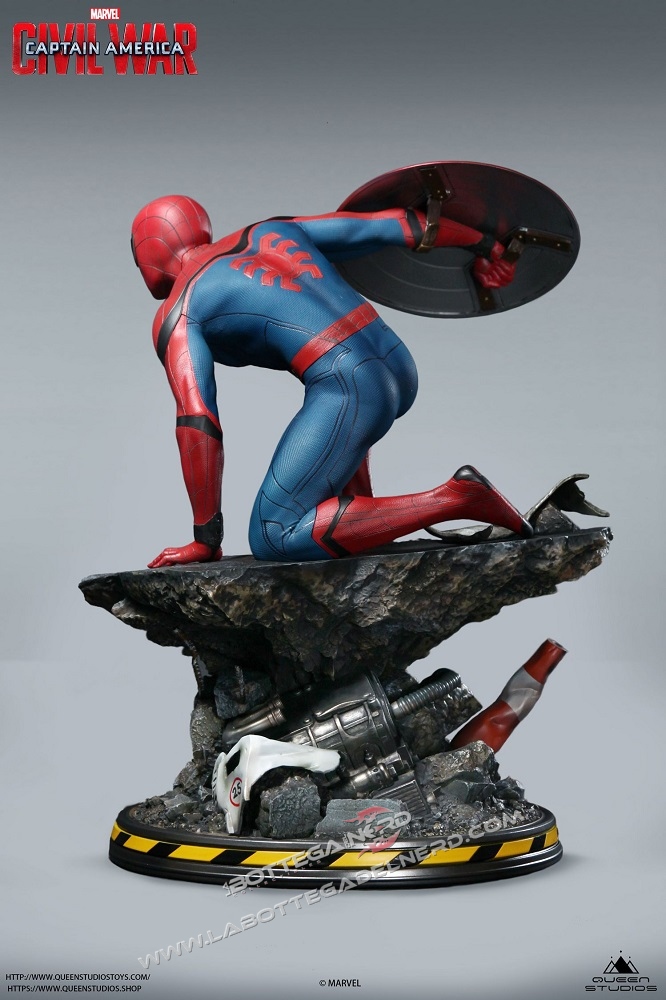 Marvel - Statua Queen Studios Spider-Man Civil-War Regular 40cm - immagine 6