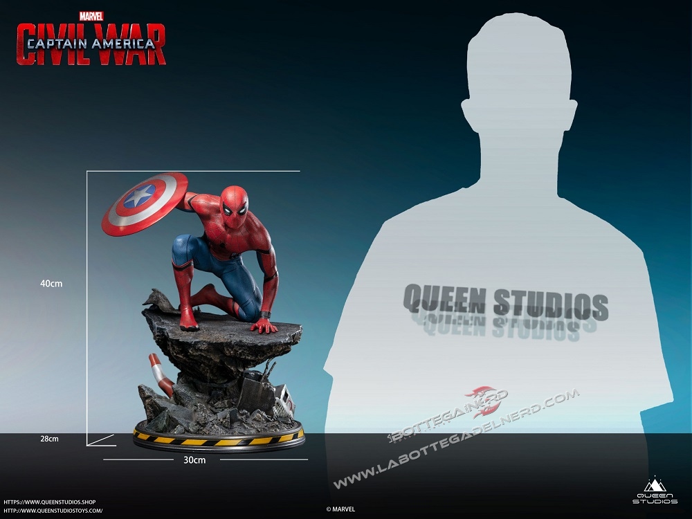Marvel - Statua Queen Studios Spider-Man Civil-War Regular 40cm - immagine 10