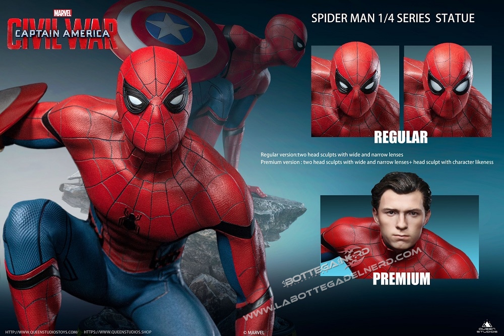 Marvel - Statua Queen Studios Spider-Man Civil-War Regular 40cm - immagine 11