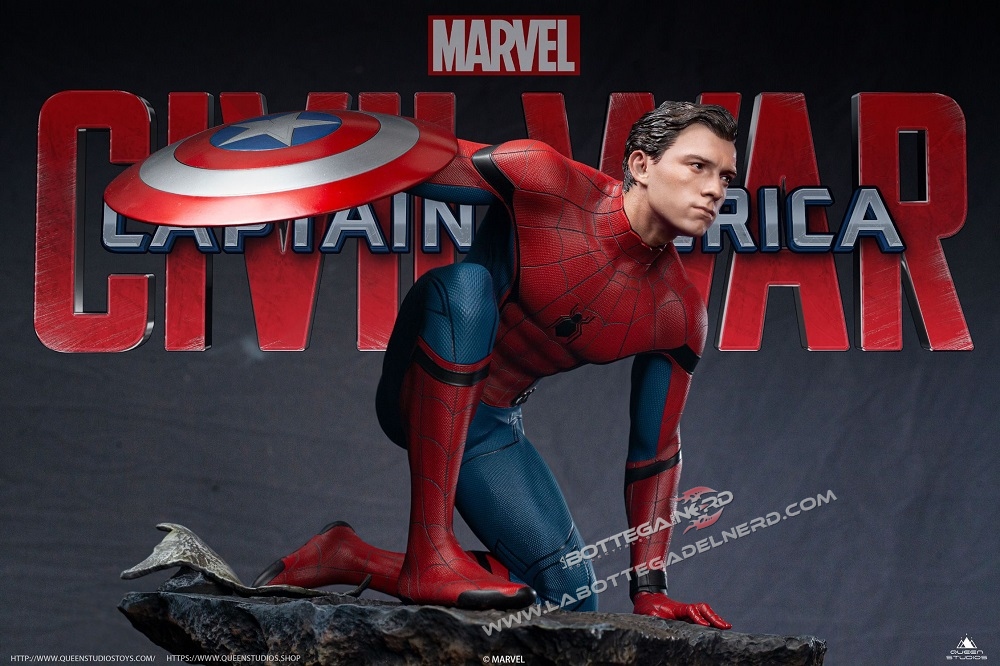 Marvel - Statua Queen Studios Spider-Man Civil-War Premium 40cm - immagine 3