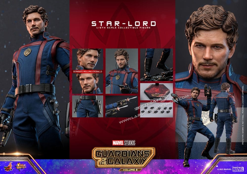 Guardians of the Galaxy V.3 - Action Figure 1/6 Star-Lord 31cm - immagine 10