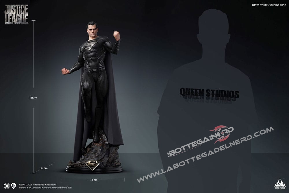 DC Comics - Statue 1/3 Superman Black Suit Regular Edition 80cm - immagine 13