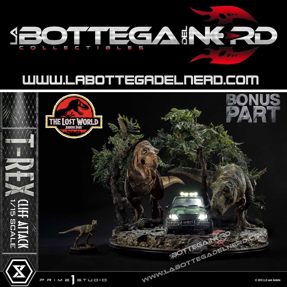 Jurassic World: The Lost World - Statue T-Rex Cliff Attack Bonus 99cm