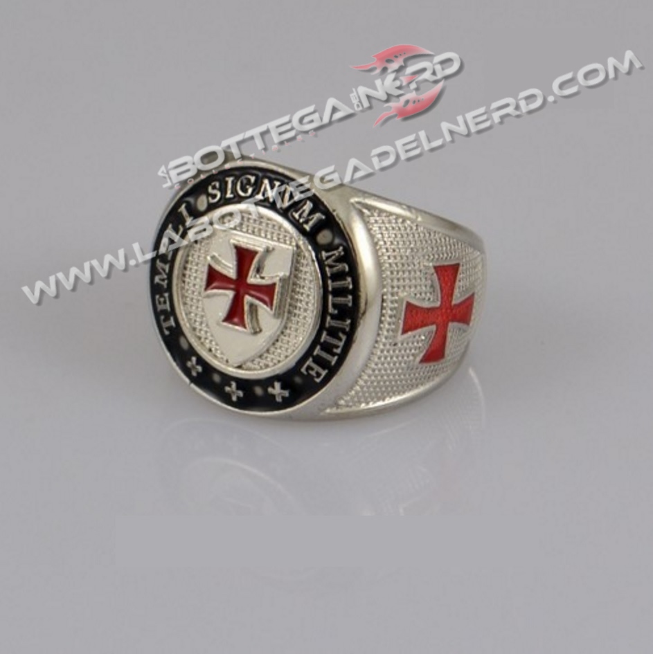 Anello acciaio Knights Templar