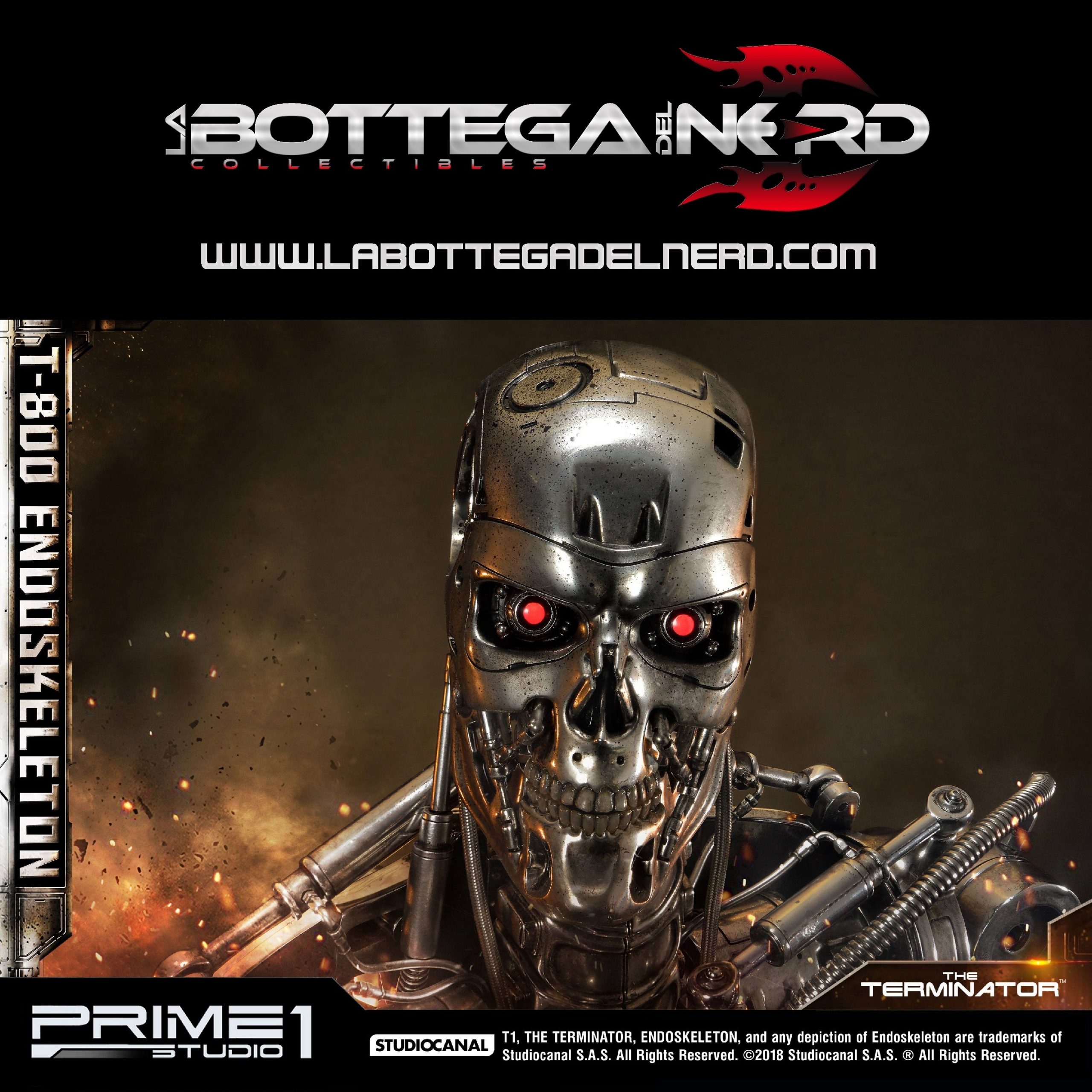 Terminator - Statua Endoskeleton T-800 105cm