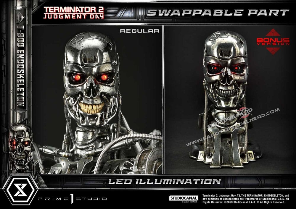 Terminator 2 - Statue 1/3 Judgment Day T800 Deluxe Bonus 74cm - immagine 4