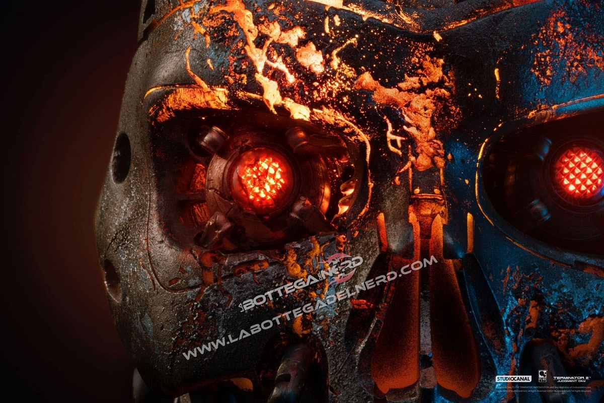 Terminator 2 - Replica 1/1 T-800 Endoskeleton Mask Battle Damaged 46cm - immagine 6