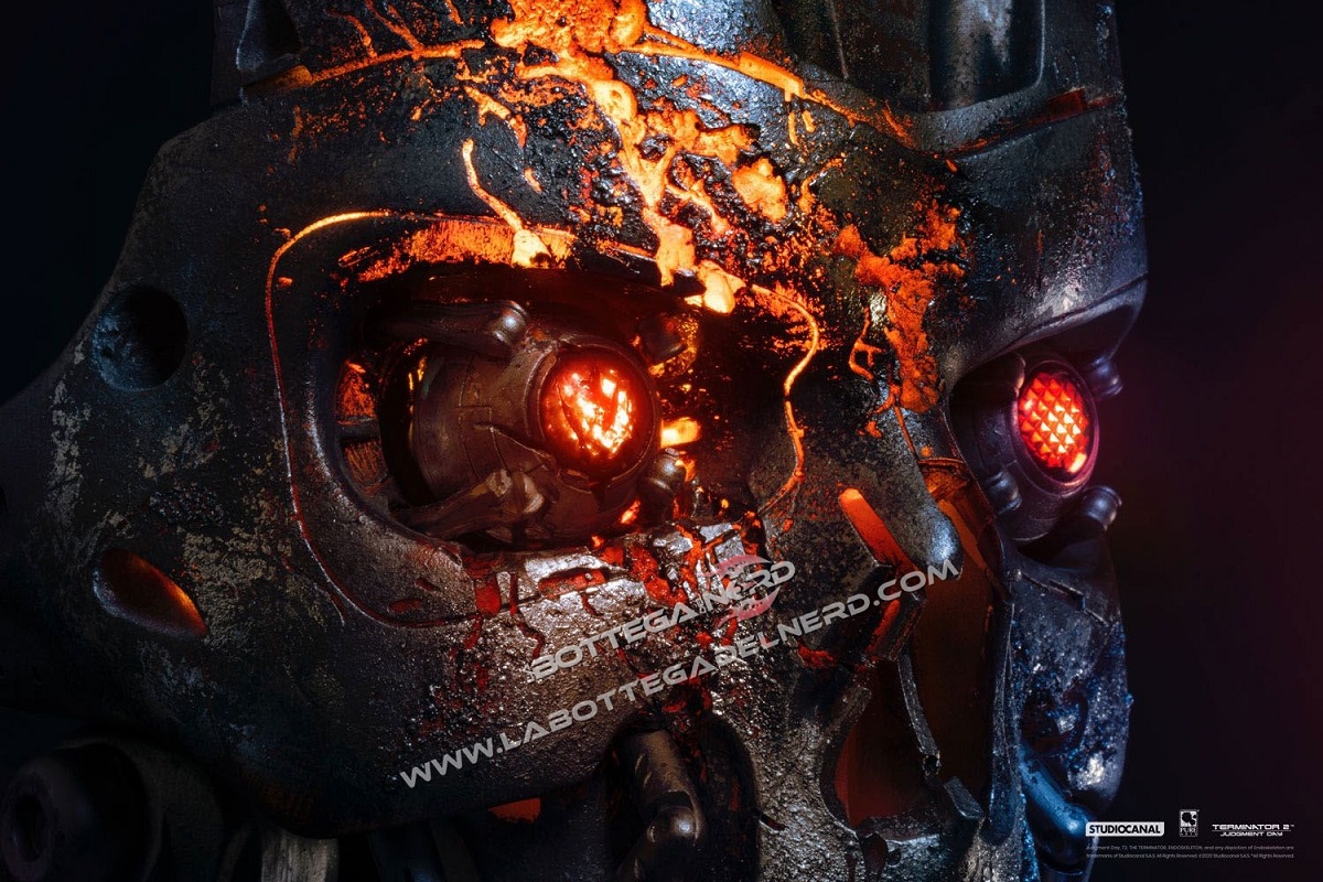 Terminator 2 - Replica 1/1 T-800 Endoskeleton Mask Battle Damaged 46cm - immagine 7