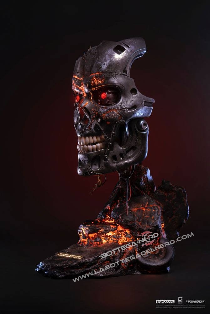 Terminator 2 - Replica 1/1 T-800 Endoskeleton Mask Battle Damaged 46cm - immagine 4