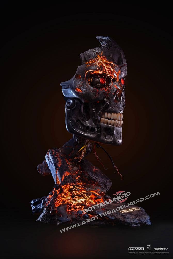 Terminator 2 - Replica 1/1 T-800 Endoskeleton Mask Battle Damaged 46cm - immagine 3