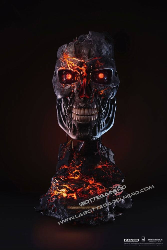 Terminator 2 - Replica 1/1 T-800 Endoskeleton Mask Battle Damaged 46cm - immagine 2