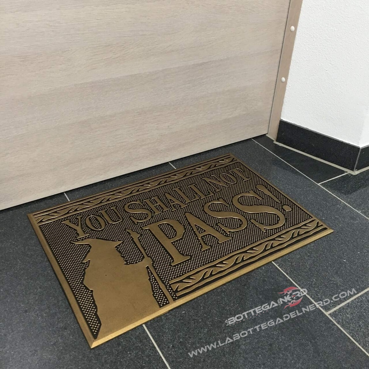 ZERBINO IN GOMMA - Gandalf "Tu Non Puoi Passare!" 40x60 - immagine 2