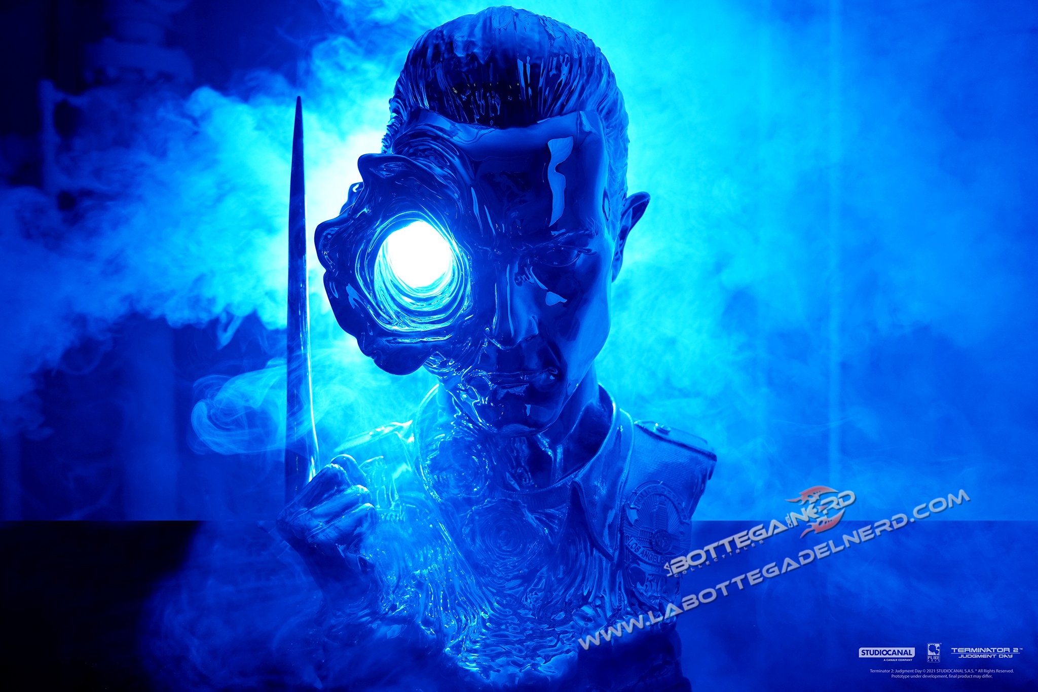 Terminator 2 - Bust T-1000 Art Mask Liquid Metal Version EXCLUSIVE 44cm - immagine 2