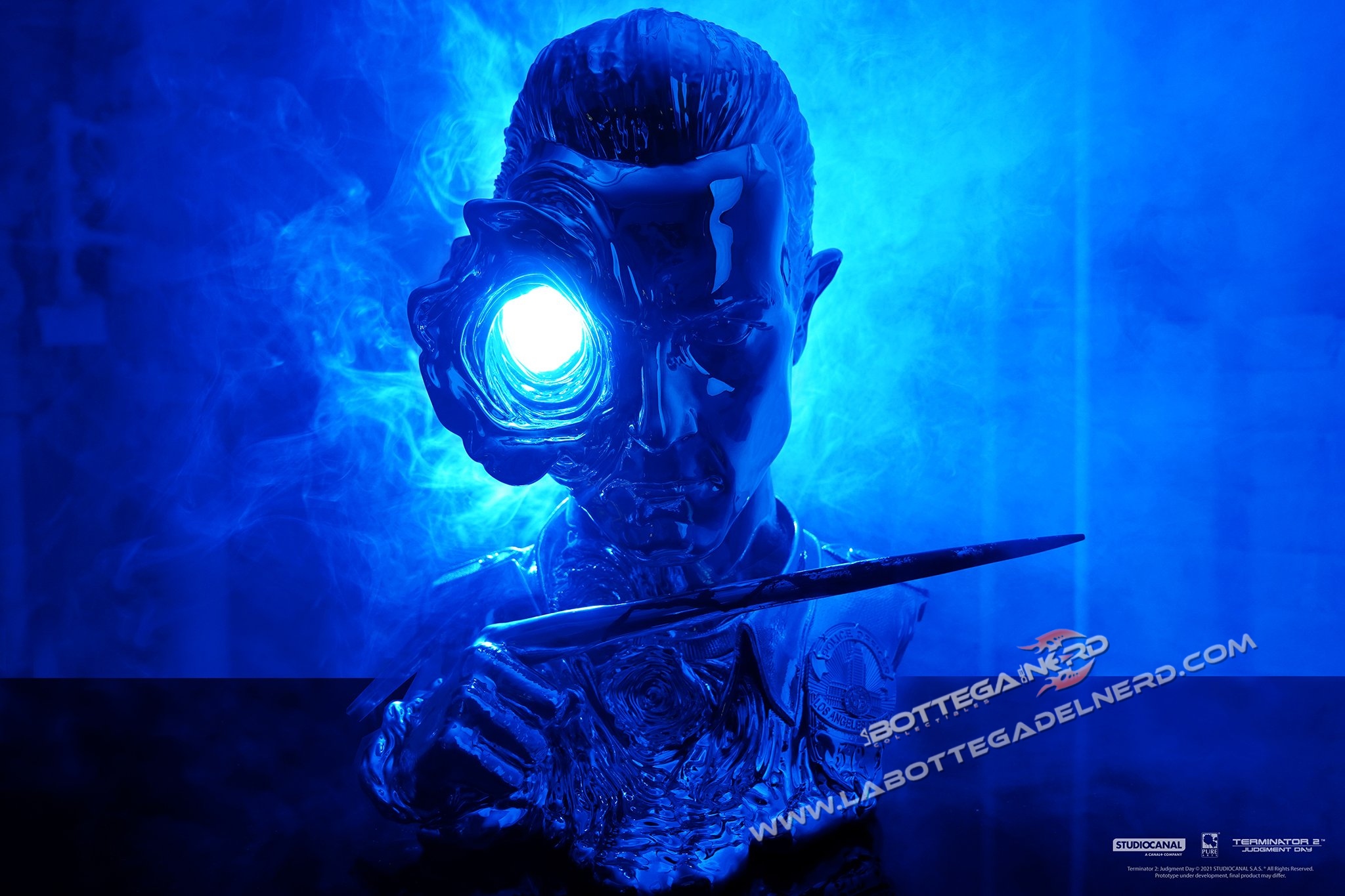 Terminator 2 - Bust T-1000 Art Mask Liquid Metal Version EXCLUSIVE 44cm - immagine 3