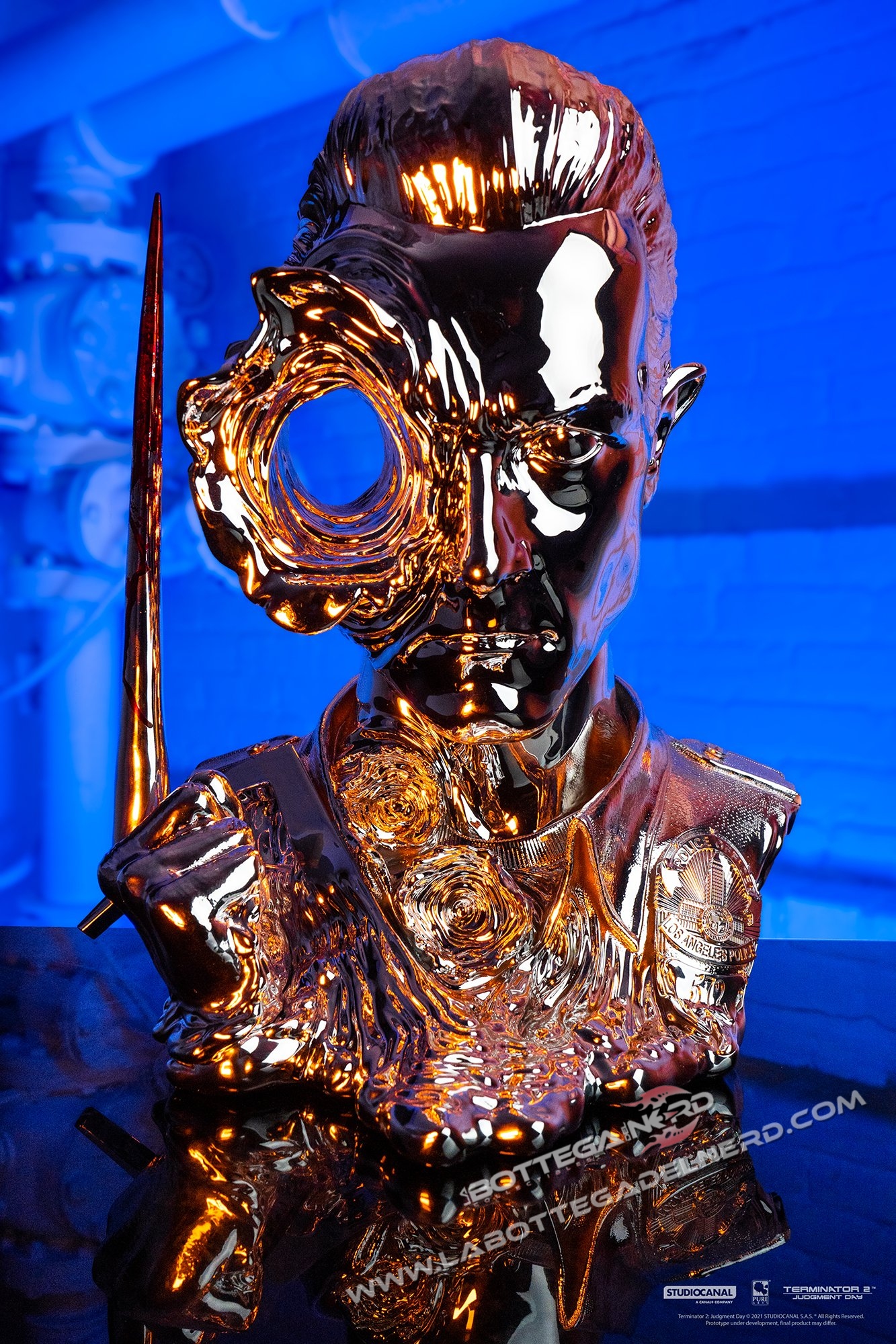 Terminator 2 - Bust T-1000 Art Mask Liquid Metal Version EXCLUSIVE 44cm - immagine 4