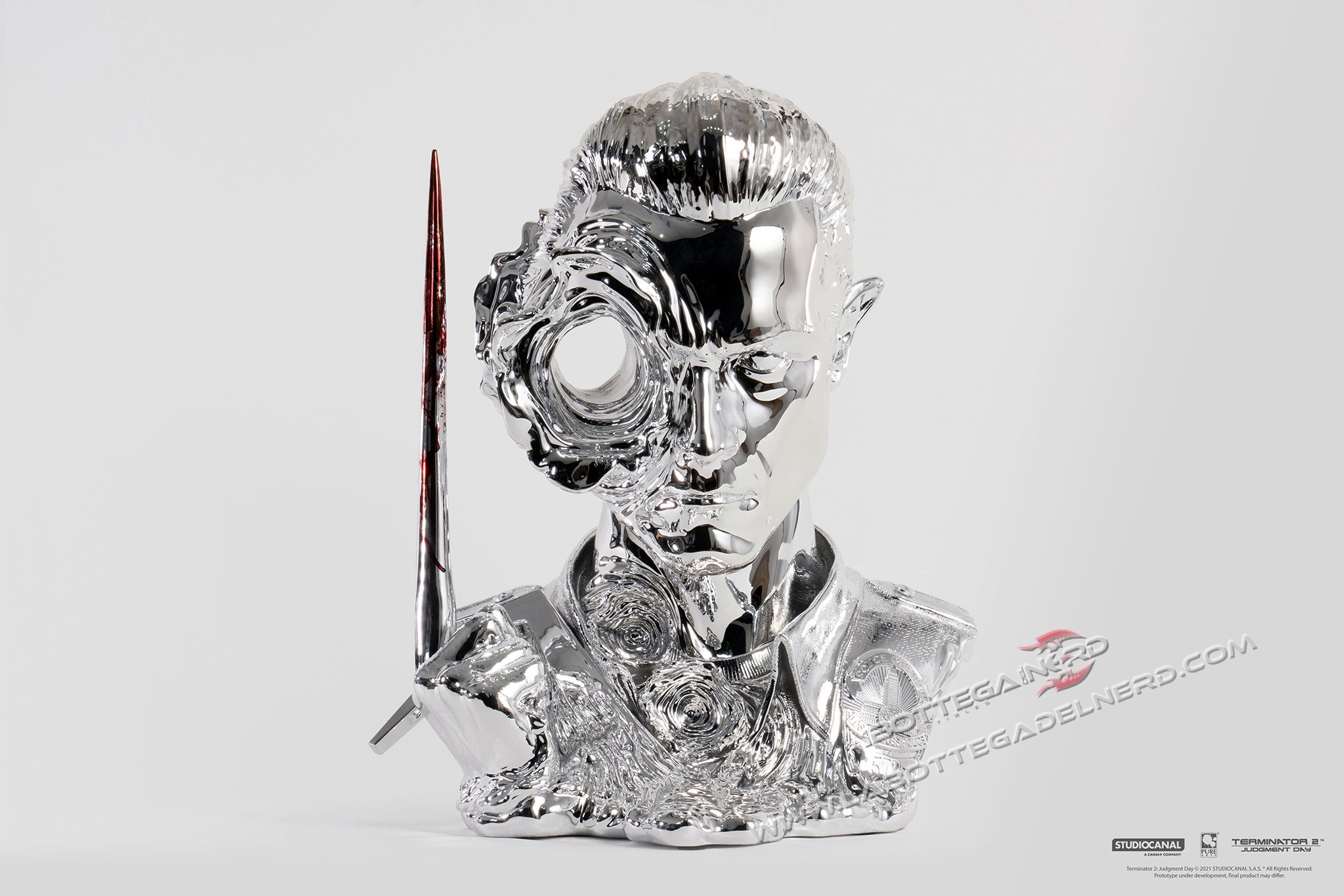 Terminator 2 - Bust T-1000 Art Mask Liquid Metal Version EXCLUSIVE 44cm - immagine 5