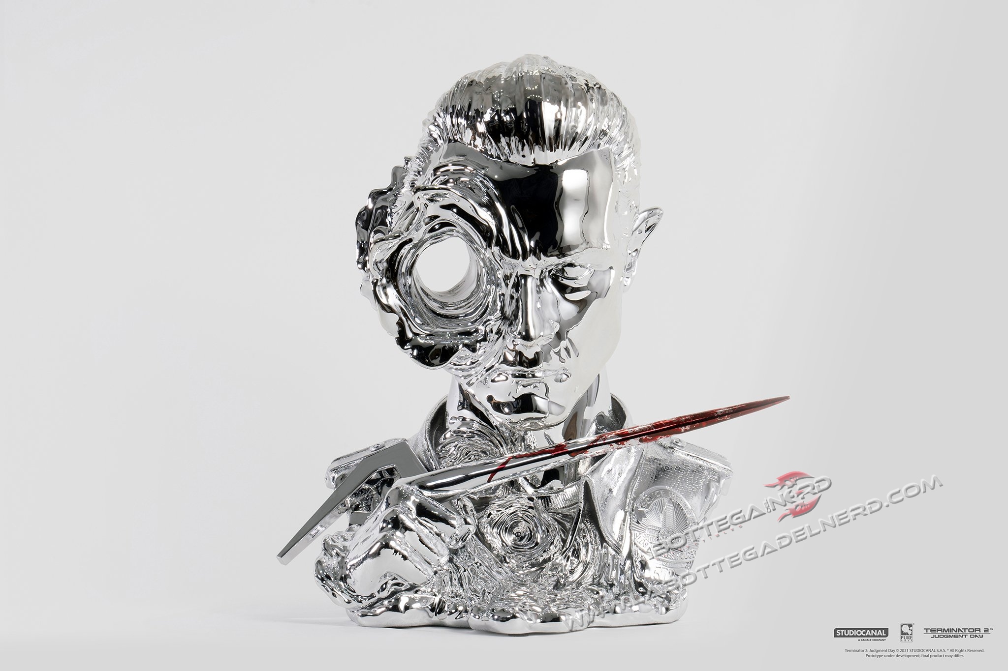 Terminator 2 - Bust T-1000 Art Mask Liquid Metal Version EXCLUSIVE 44cm - immagine 6
