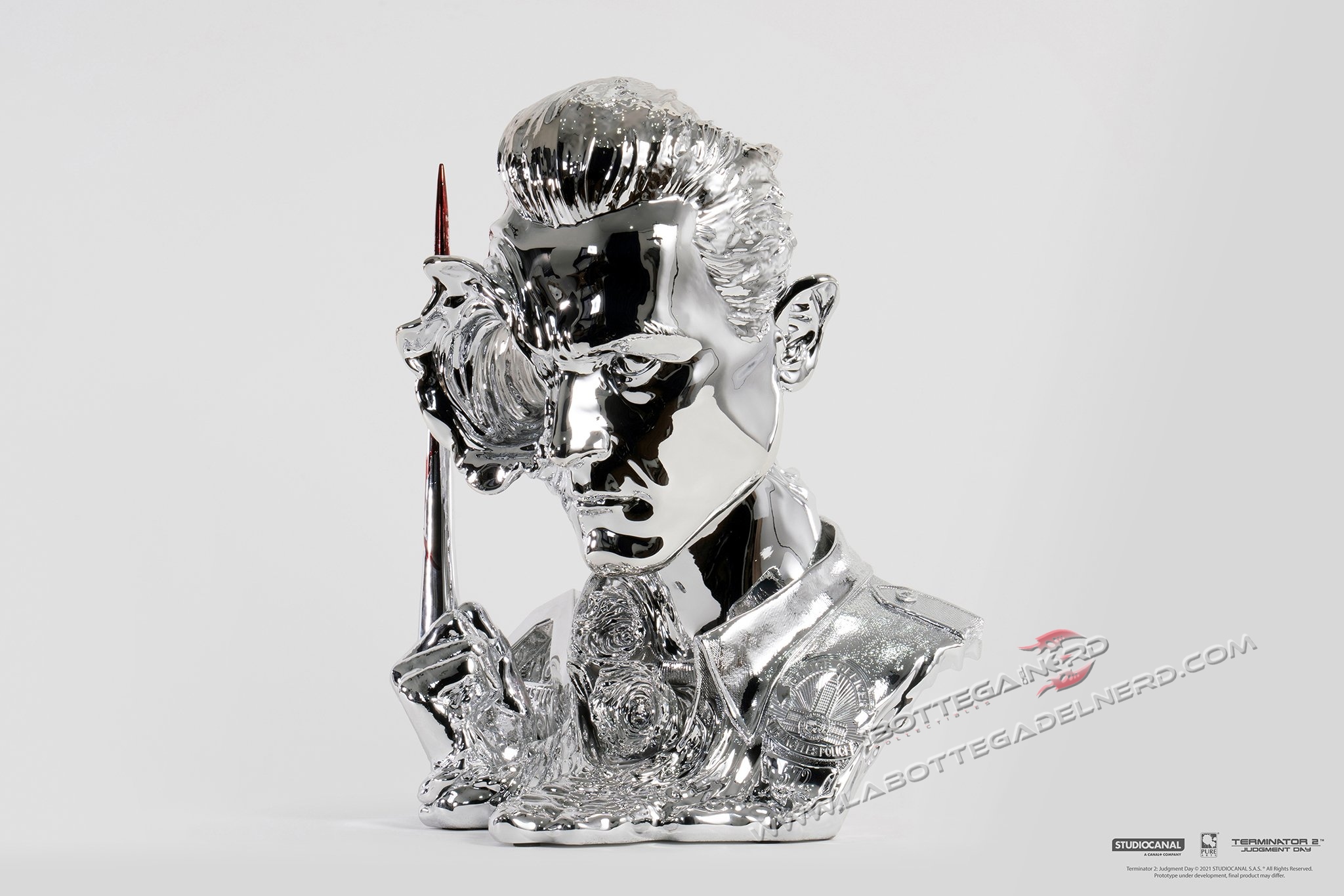 Terminator 2 - Bust T-1000 Art Mask Liquid Metal Version EXCLUSIVE 44cm - immagine 7