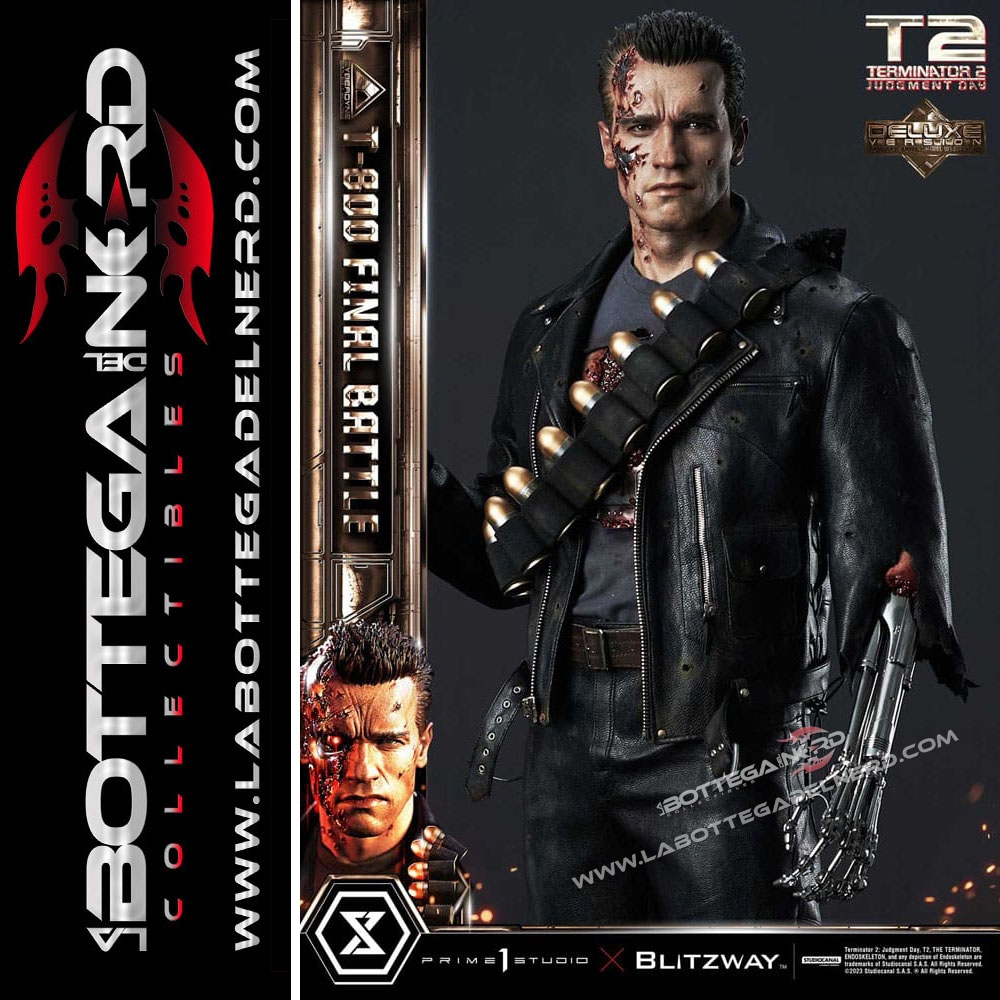 Terminator 2 - Statue 1/3 T-800 Final Battle Deluxe Version 75cm