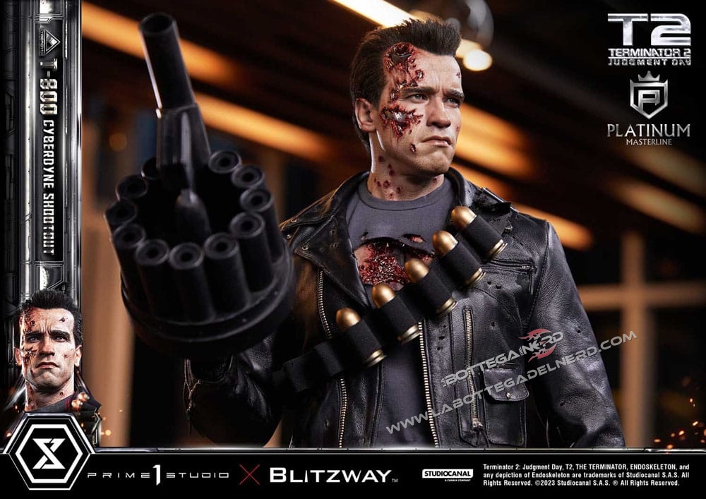 Terminator 2 - Statue 1/3 T-800 Final Battle Cyberdyne Shootout 75cm - immagine 2