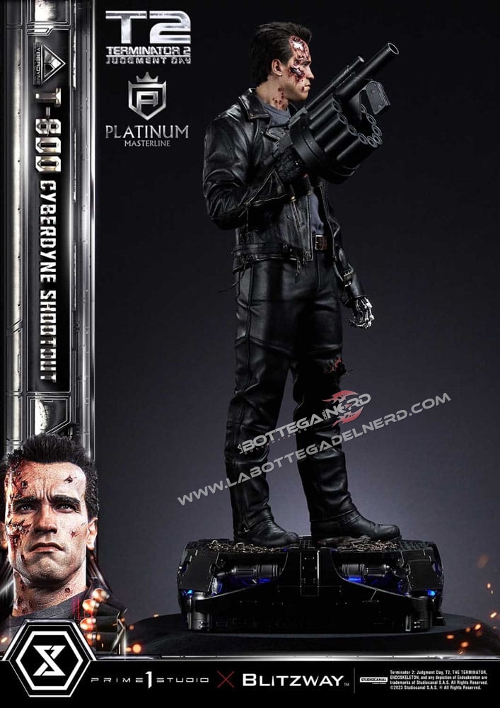 Terminator 2 - Statue 1/3 T-800 Final Battle Cyberdyne Shootout 75cm - immagine 12