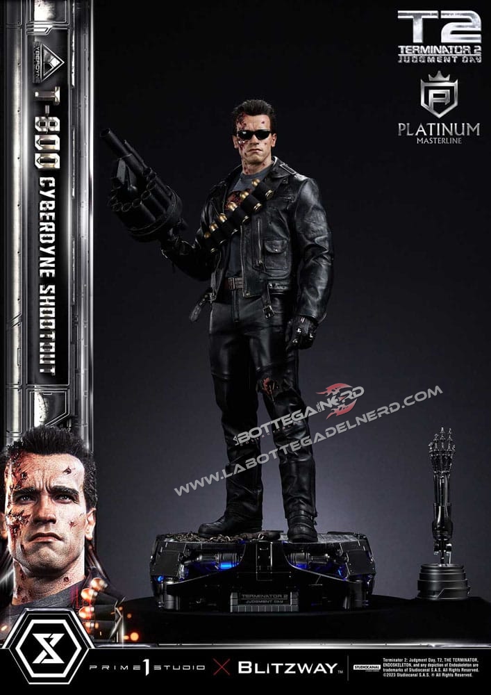 Terminator 2 - Statue 1/3 T-800 Final Battle Cyberdyne Shootout 75cm - immagine 3