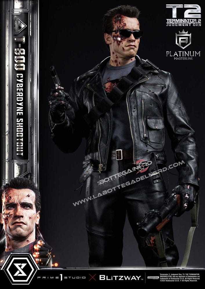 Terminator 2 - Statue 1/3 T-800 Final Battle Cyberdyne Shootout 75cm - immagine 4