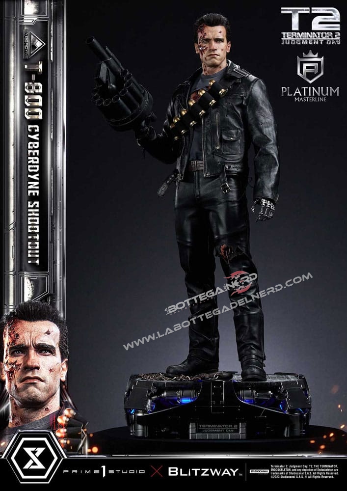 Terminator 2 - Statue 1/3 T-800 Final Battle Cyberdyne Shootout 75cm - immagine 8
