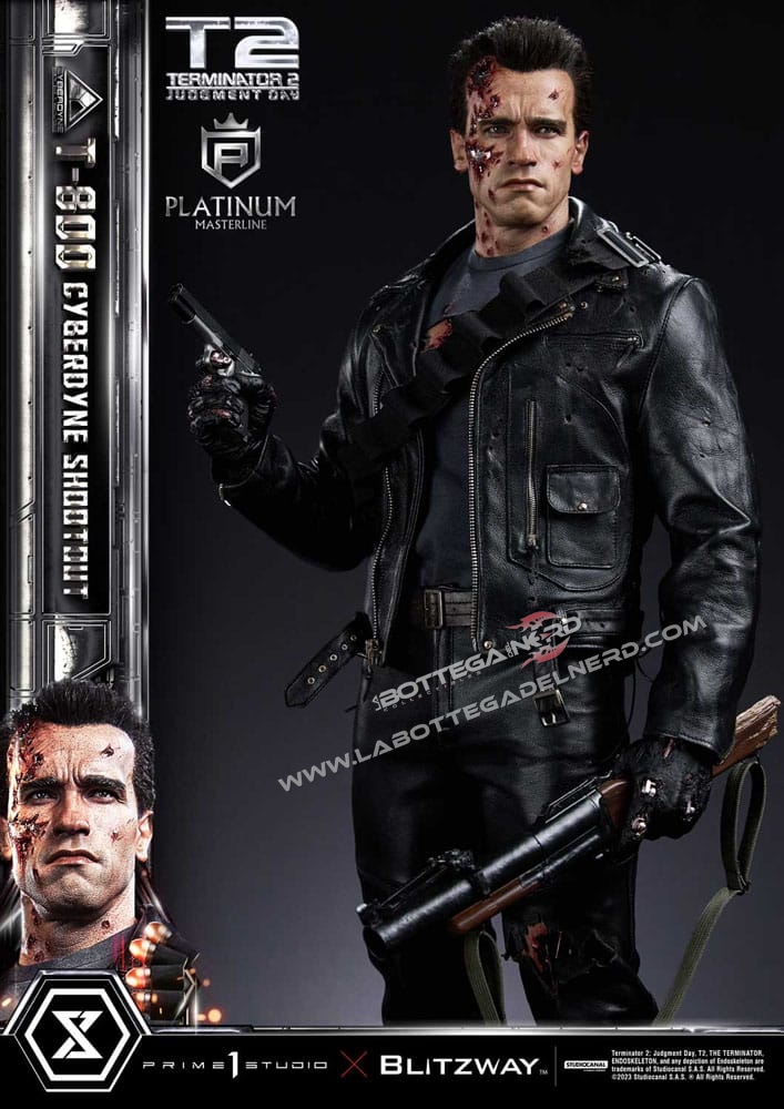 Terminator 2 - Statue 1/3 T-800 Final Battle Cyberdyne Shootout 75cm - immagine 7