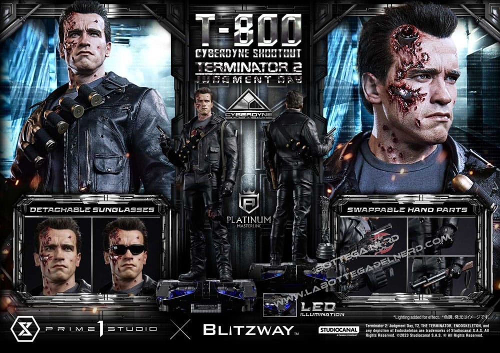 Terminator 2 - Statue 1/3 T-800 Final Battle Cyberdyne Shootout 75cm - immagine 15