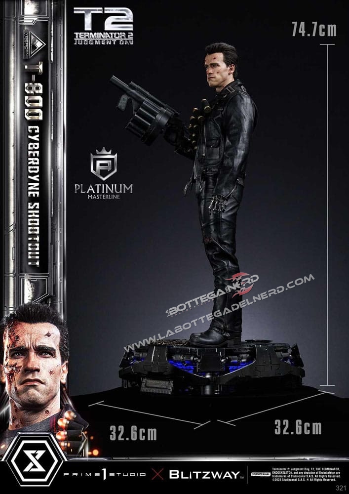 Terminator 2 - Statue 1/3 T-800 Final Battle Cyberdyne Shootout 75cm - immagine 5