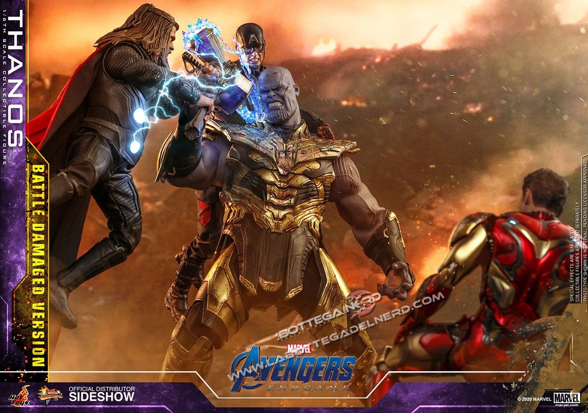 Avengers: Endgame - Masterpiece 1/6 Thanos Battle Damaged 42cm - immagine 4