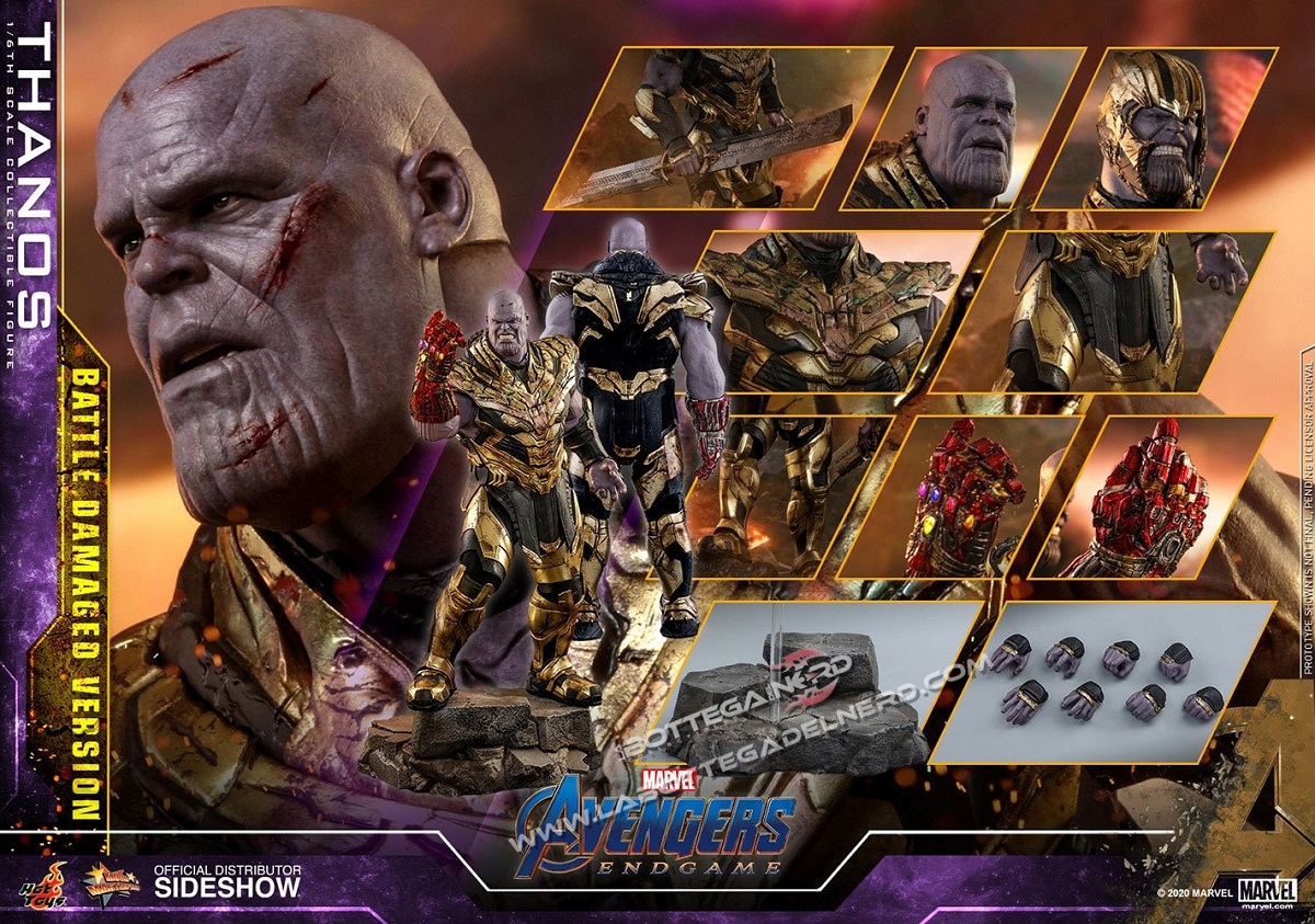 Avengers: Endgame - Masterpiece 1/6 Thanos Battle Damaged 42cm - immagine 8
