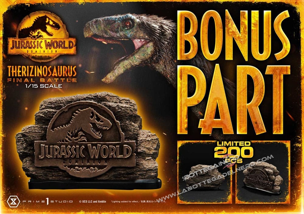 Jurassic World: Dominion - Statue 1/15 Therizinosaurus Final Battle BONUS V. - immagine 13