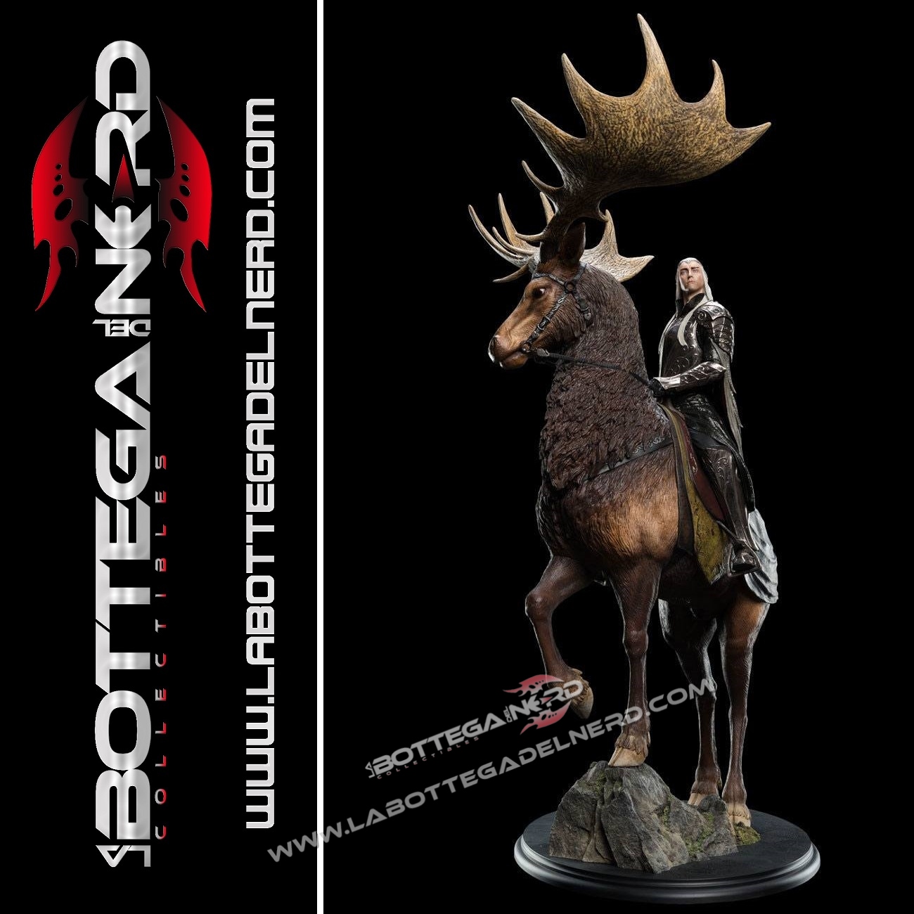 Lo Hobbit - Statua 1/6 Thranduil on Elk 68cm